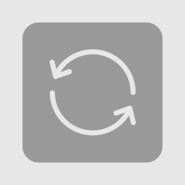 Dairesel ok işareti simge vektör. Düz tasarım stili.