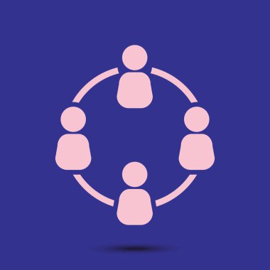 İletişim konsepti. Sosyal ağ tek simgesi. Küresel teknoloji İş dünyasındaki sosyal bağlantılar ağı.