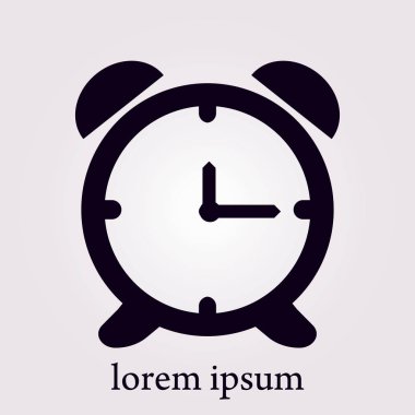 Saat Açık. Saat yüzü. Düz tasarım stili.