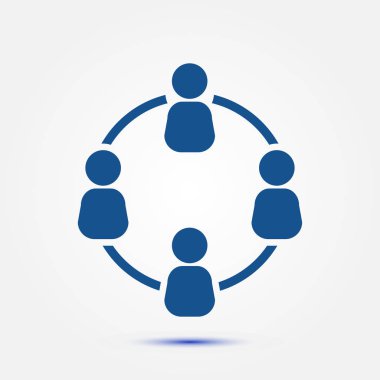 İletişim konsepti. Sosyal ağ tek simgesi. Küresel teknoloji İş dünyasındaki sosyal bağlantılar ağı.