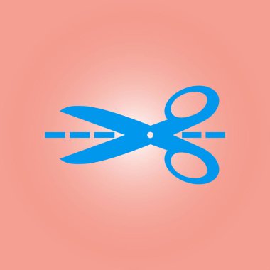 Makas renk vektör soyut simgesi.  