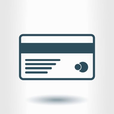Vektör kredi kartı simgesi. Düz tasarım stili.