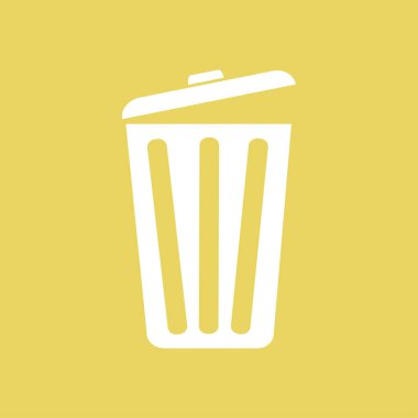 Çöp kutusu simgesini. Sil, Çöp Kutusu'na taşıyın, disk alanı temizleyin. Vektör çizim.