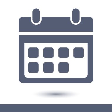 Vektör takvim simgesini. Önemli tarihler işareti. Düz tasarım stili.