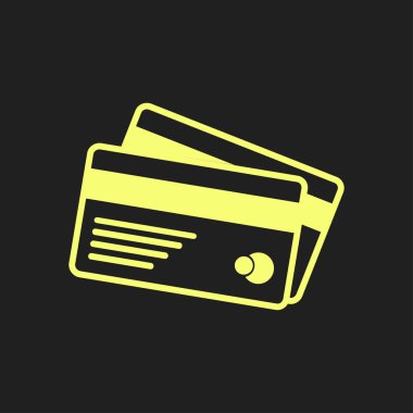 Vektör kredi kartları simgesi. Düz tasarım stili. 