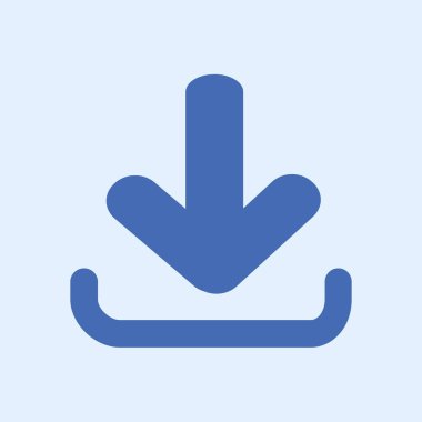 Simgesini indirin. Düğme yükleyin. Düz tasarım stili.