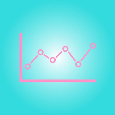 Grafik grafik simgesi. Diyagram simgesi. Düz tasarım stili.