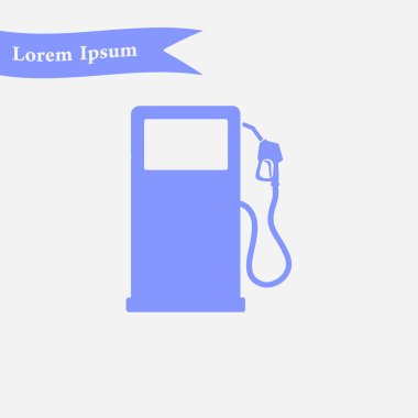 benzin pompa meme, vektör çizim basit simgesi