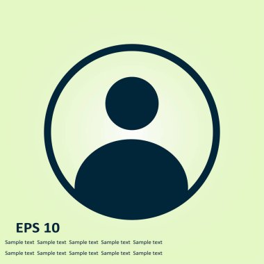 Bağlantı işareti. Kullanıcı işareti simgesi. Kişi sembolü. İnsan avatar. Düz stil. 