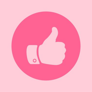 Simge gibi. El parmak tabela. Sembol başparmak. Düz tasarım stili. 