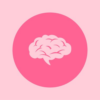 Beyin simgesi. İnsan akıllı akıllı zihin. Nöroloji sembolü.