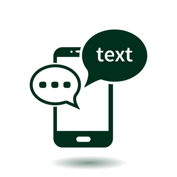 Mobilní Chatování Ikona Mobilní Telefon Představuje Webové Chatování Dialog — Stockový vektor