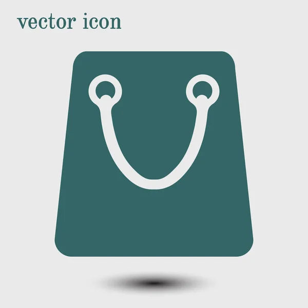 Значок Сумки Бутик Торговый Символ Плоский Дизайн — стоковый вектор