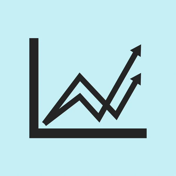 Gráfico Negocios Infografía Icono Gráfico Simbol Gráfico Crecimiento Estilo Diseño — Vector de stock