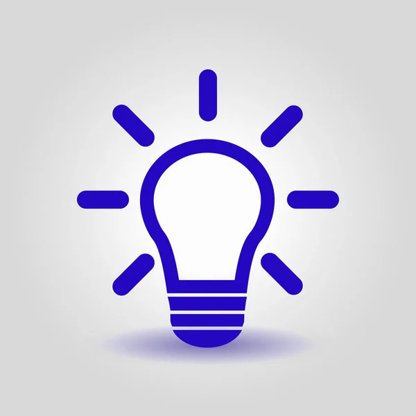 Ljus Lampa Tecken Ikonen Idé Symbol Kreativt Tänkande Och Affärsidé — Stock vektor