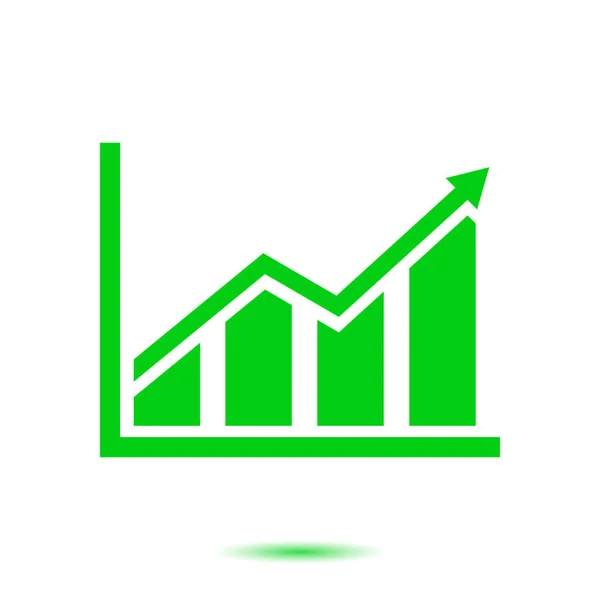 Infografía Icono Gráfico Simbol Gráfico Crecimiento Estilo Diseño Plano — Vector de stock