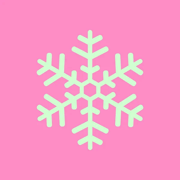 Sneeuwvlok Pictogram Nieuwjaar Decoratie Alles Vieren Het Nieuwe Jaar Kerst — Stockvector