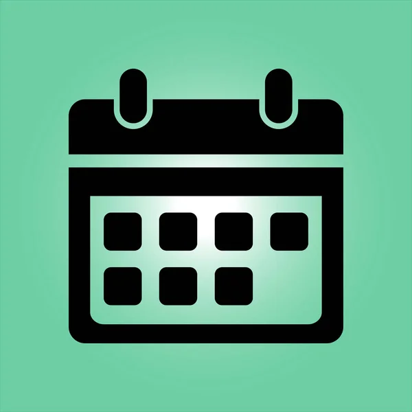 Icono Del Calendario Vectorial Firma Fechas Importantes Estilo Diseño Plano — Vector de stock