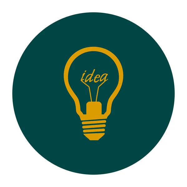 Icono Signo Lámpara Luz Idea Símbolo Estilo Diseño Plano — Vector de stock