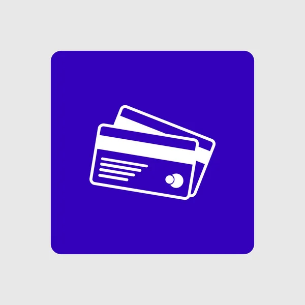 Πιστωτικές Κάρτες Εικονίδιο Του Φορέα Επίπεδη Σχεδίαση Στυλ — Διανυσματικό Αρχείο
