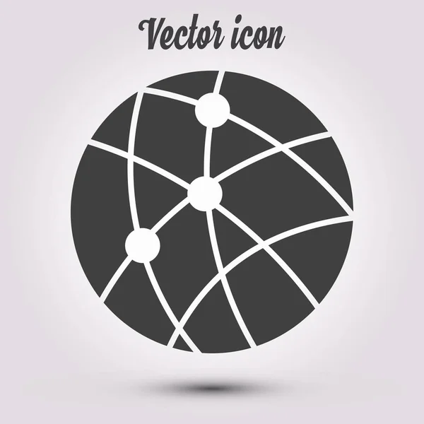 Symbole Signe Icône Technologie Mondiale Réseau Social — Image vectorielle
