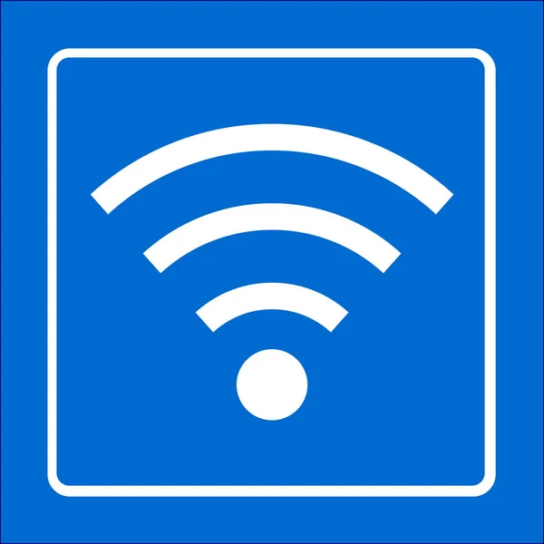 Símbolo Wifi Ícone Rede Sem Fio Vetorial Estilo Design Plano — Vetor de Stock