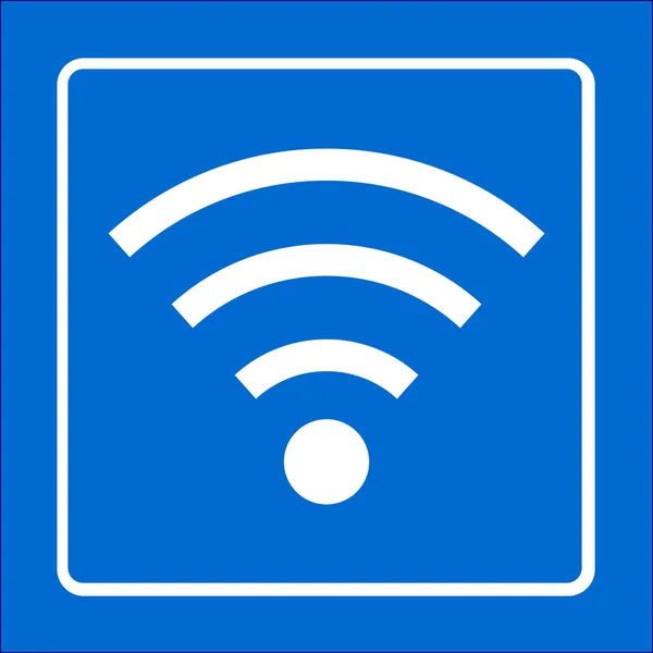 Símbolo Wifi Icono Red Inalámbrica Vectorial Estilo Diseño Plano — Vector de stock