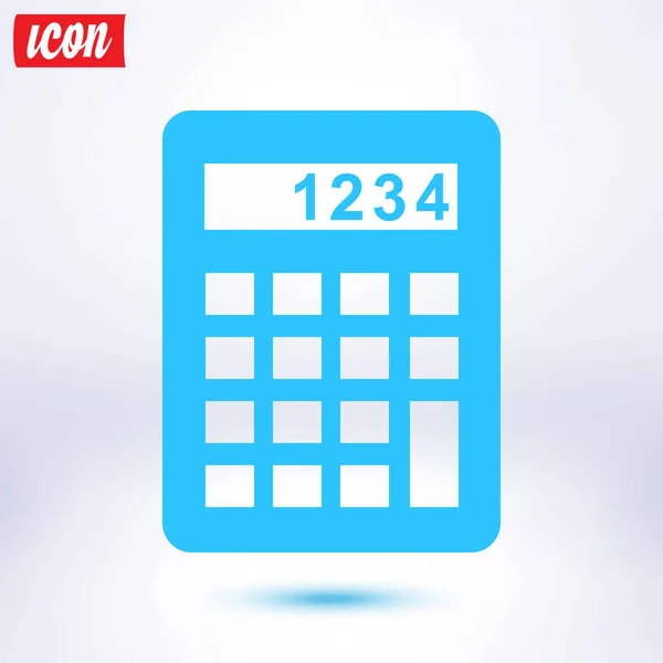 Icono Calculadora Calcule Precio Coste Estilo Diseño Plano — Vector de stock