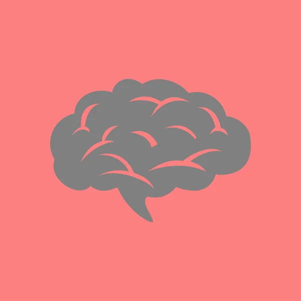 Agy Ikonra Emberi Intelligens Intelligens Elme Neurológia Szimbólum — Stock Vector