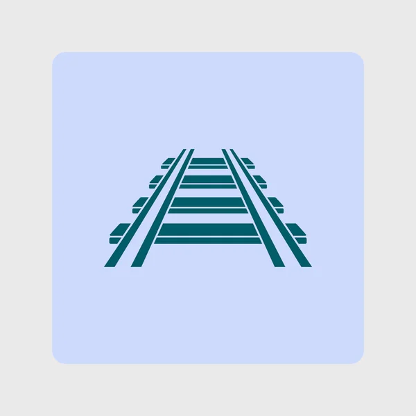 Het Pictogram Van Spoorweg Trein Teken Track Weg Symbool — Stockvector