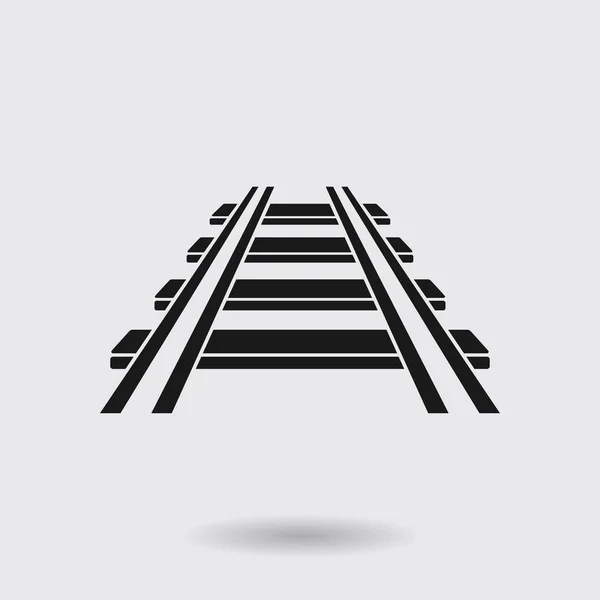 Järnvägen Ikonen Träna Tecken Track Road Symbol — Stock vektor