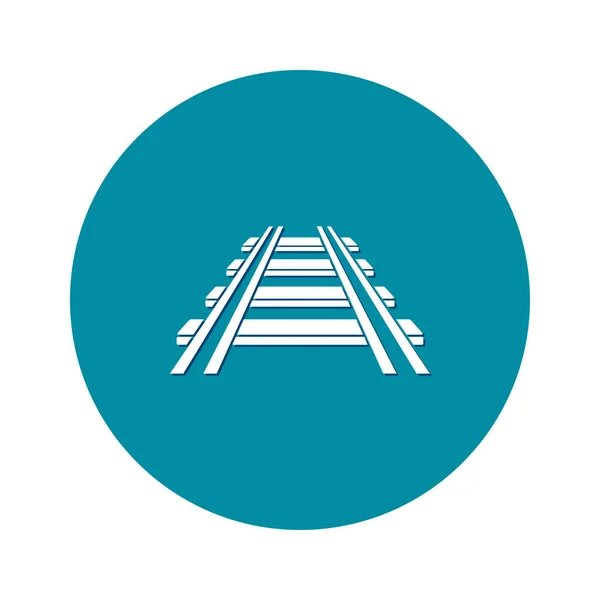 Het Pictogram Van Spoorweg Trein Teken Track Weg Symbool — Stockvector