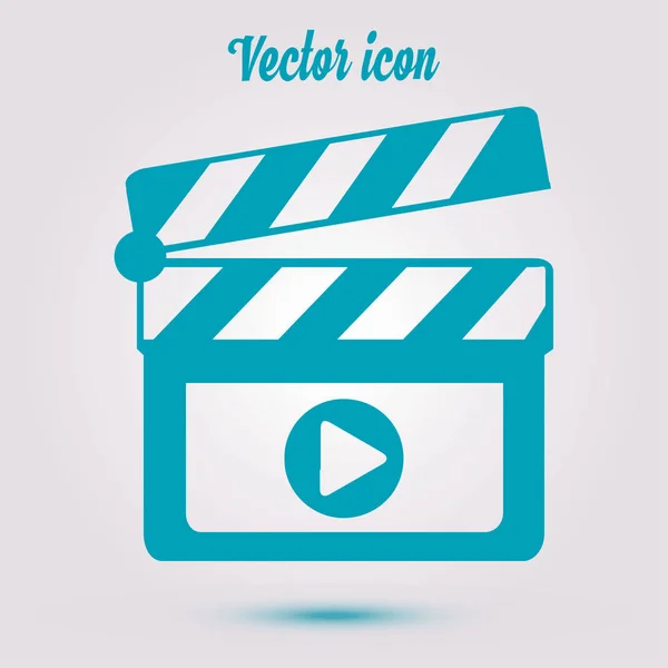 Fabricante Filmes Ícone Placa Aplauso Estilo Design Plano — Vetor de Stock