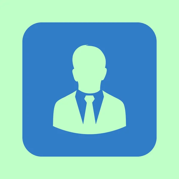 ビジネス スーツを着た男のユーザー アイコン フラットなデザイン スタイル — ストックベクタ