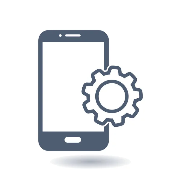 Szúró Telefon Szolgáltatások Ikonra Mobil Felhasználók Támogatása — Stock Vector