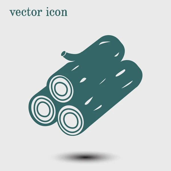 Icône Bois Tout Bûcheron Symbole Des Ressources Renouvelables — Image vectorielle