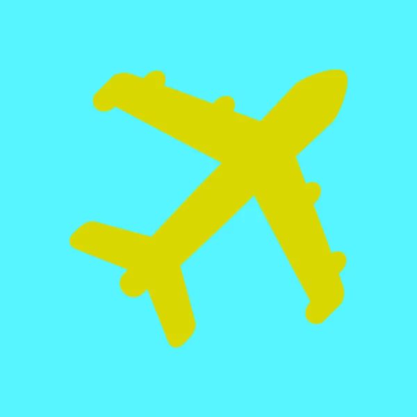 Ikon Pesawat Simbol Perjalanan Pesawat Terbang Dari Papan Paling Bawah - Stok Vektor