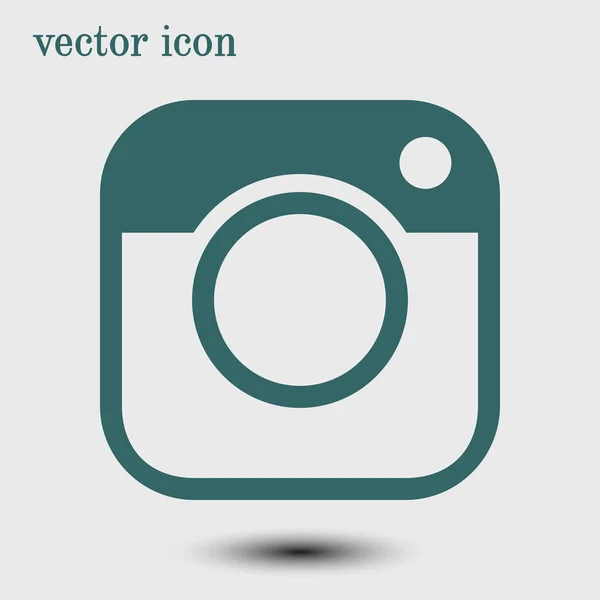 Foto Kamera Icon Social Media Zeichen Simbol Hipster Kamera — Stockvektor