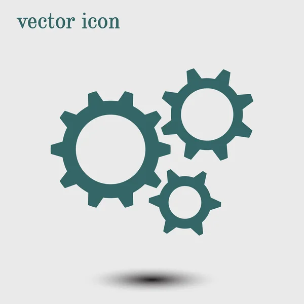 Icônes Engrenage Sur Fond Coloré — Image vectorielle