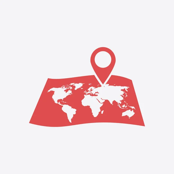 Icono Simple Mapa Pin Ilustración Vectorial — Archivo Imágenes Vectoriales