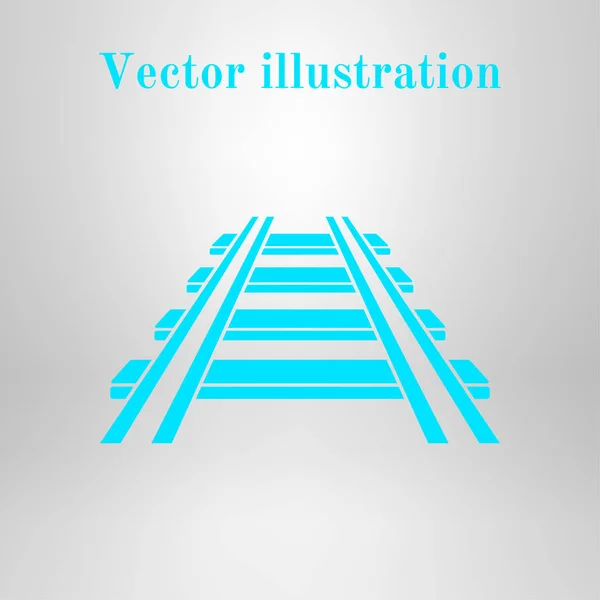 Het Pictogram Van Spoorweg Trein Teken Track Weg Symbool — Stockvector