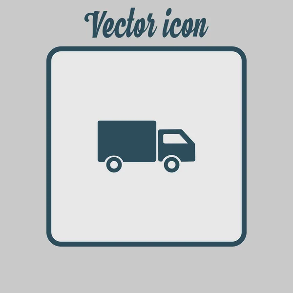 Icône Camion Livraison Symbole Fourgon Expéditions Livraison Gratuite Style Plat — Image vectorielle
