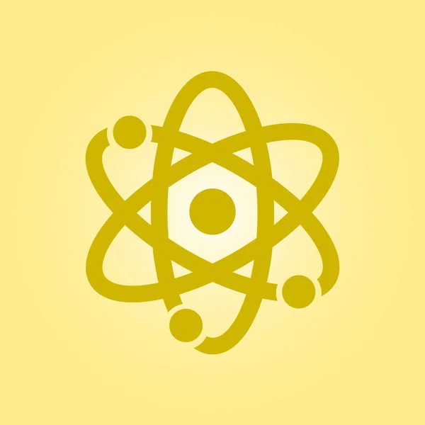 Atom Előjel Atom Részt Ikonja Lapos Kivitel Stílus — Stock Vector