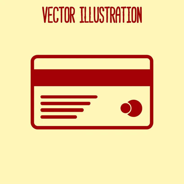 Vector Credit Card Icon Flat Design Style — Stock Vector