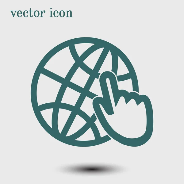 Icono Del Globo Diseño Plano Estilo Tierra Vector Iconos — Vector de stock