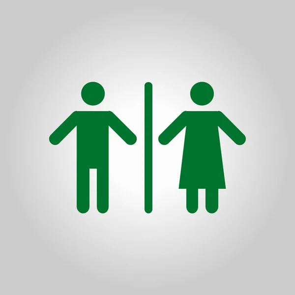 Zeichen Männliche Und Weibliche Toilette Flache Bauweise — Stockvektor