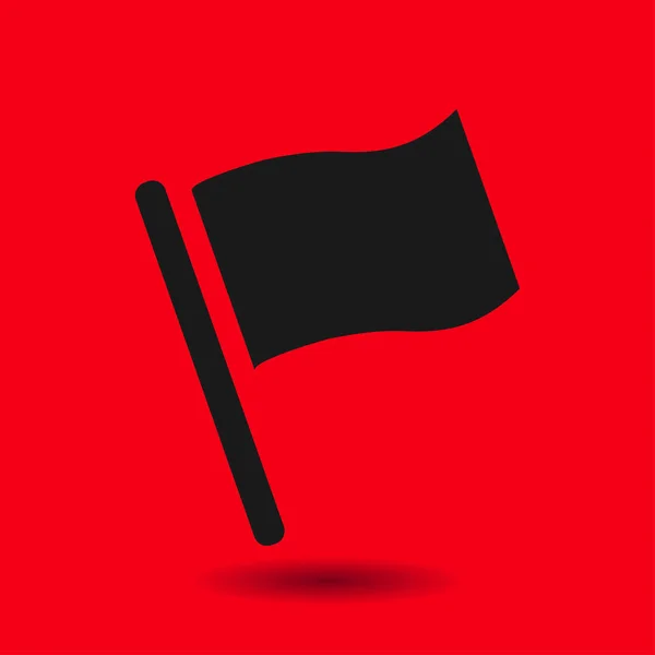Ícone Bandeira Símbolo Marcador Localização Estilo Design Plano — Vetor de Stock