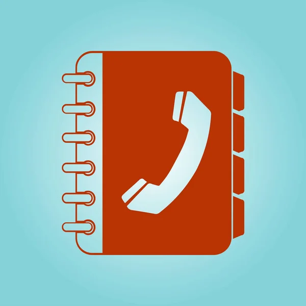 Telefonbuch Flach Icon Flacher Designstil — Stockvektor