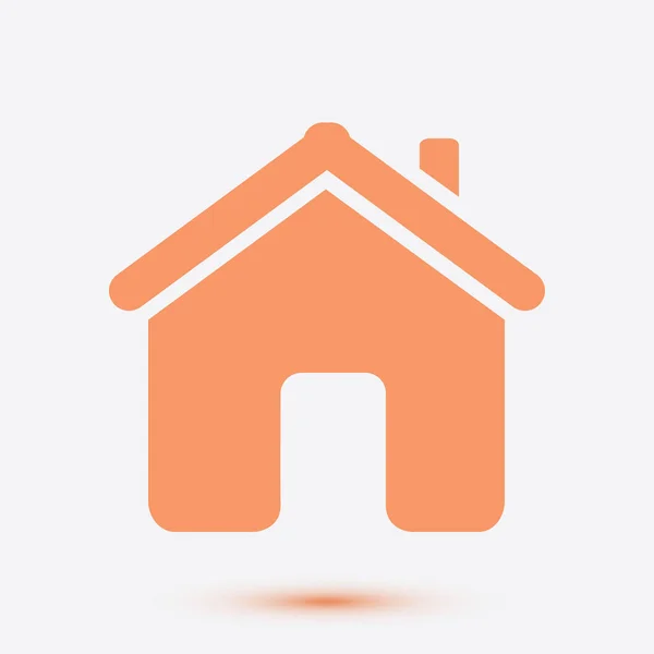 Vector Home Icono Estilo Diseño Plano — Vector de stock