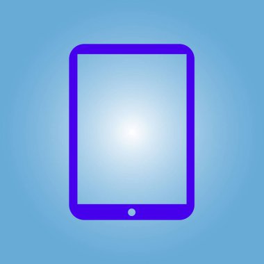 Modern dijital tablet Pc simgesi. Düz tasarım simgesi. 